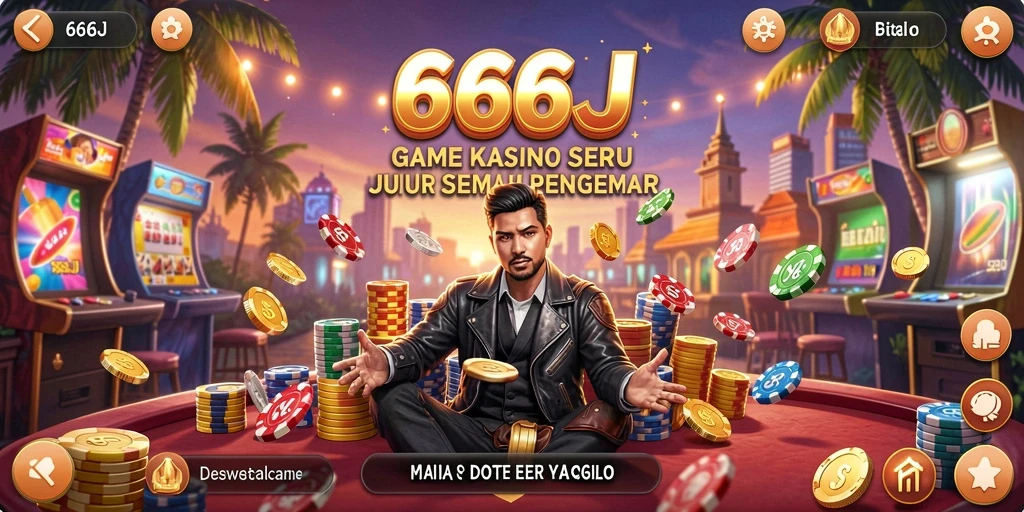 Tampilan permainan kasino yang seru dan mendebarkan di 666J.