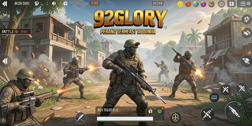 Screenshot dari gameplay 92GLORY yang intense dan penuh aksi.
