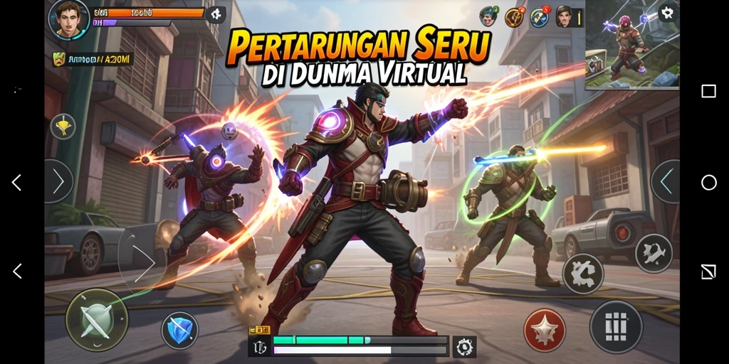 Tangkapan layar A200M menampilkan aksi pertarungan yang mendebarkan.