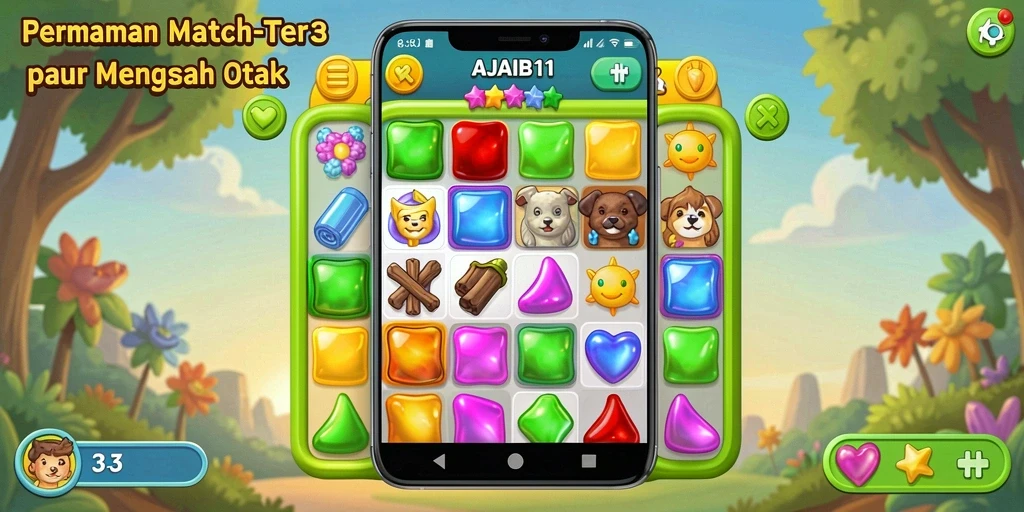 Gameplay seru AJAIB11 yang penuh warna dan tantangan.