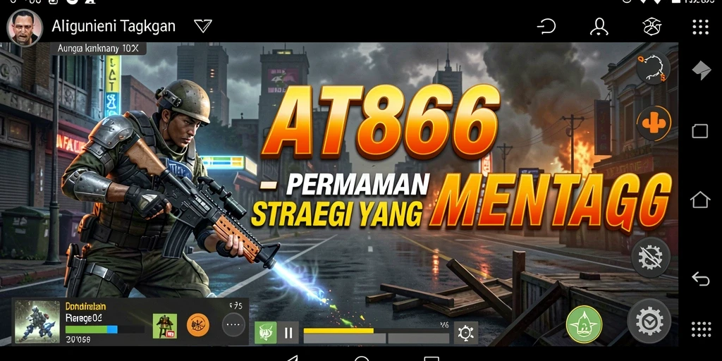 Screenshot gameplay AT866 yang menggambarkan aksi strategis yang mendebarkan.