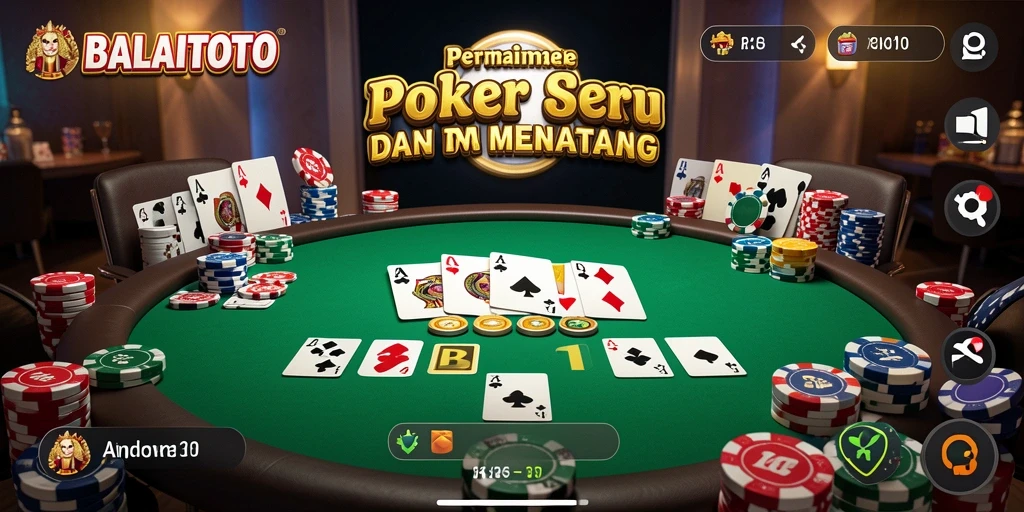 Tampilan gameplay seru Poker di BALAITOTO