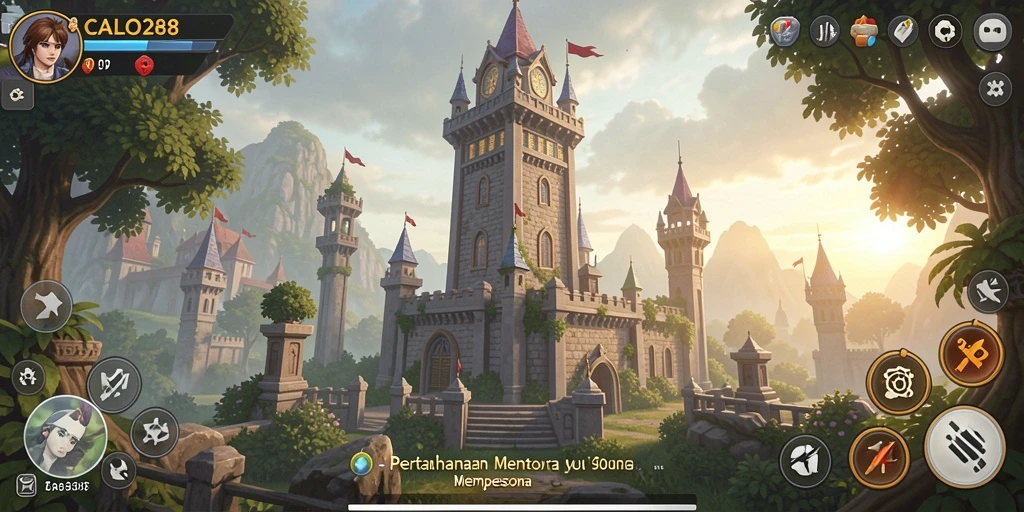 Screenshot gameplay Tower Defense yang menarik dan mendebarkan.