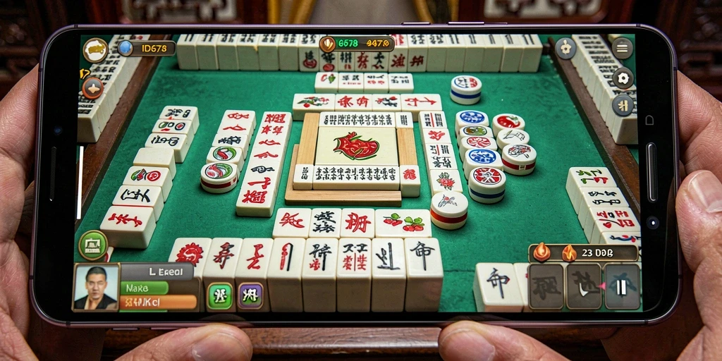Screenshot utama ID678 menunjukkan gameplay Mahjong yang seru dan interaktif.