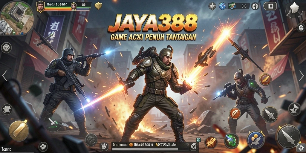 Screenshot gameplay JAYA388 menampilkan pertempuran yang intens dan mendebarkan.
