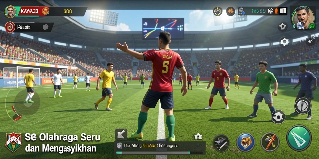 Tampilan gameplay KAYA33 yang menampilkan aksi olahraga seru.