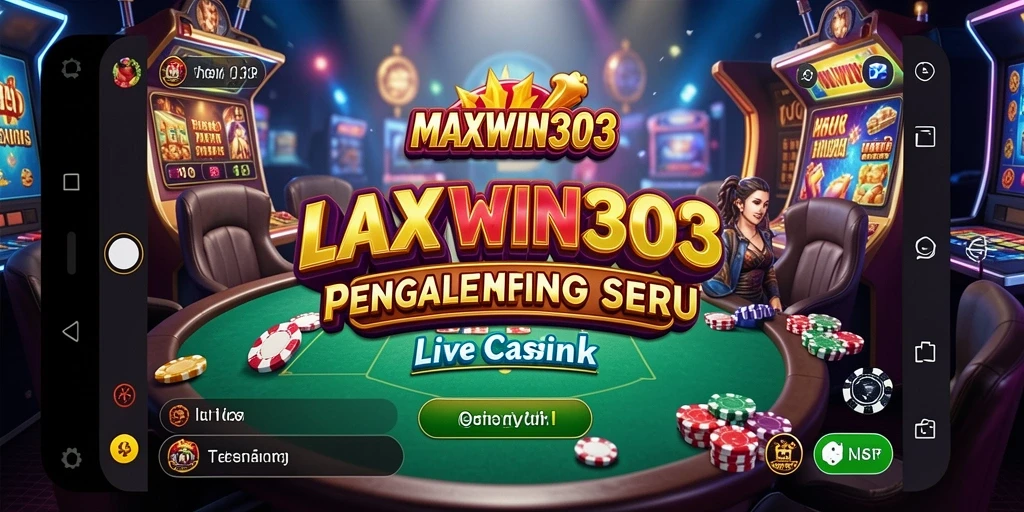 Screenshot gameplay MAXWIN303 menunjukkan dealer langsung yang siap melayani pemain.