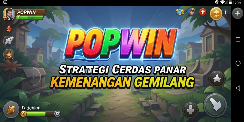 Screenshot gameplay <strong>POPWIN</strong> menunjukkan momen strategis saat merancang taktik untuk memenangkan pertempuran.