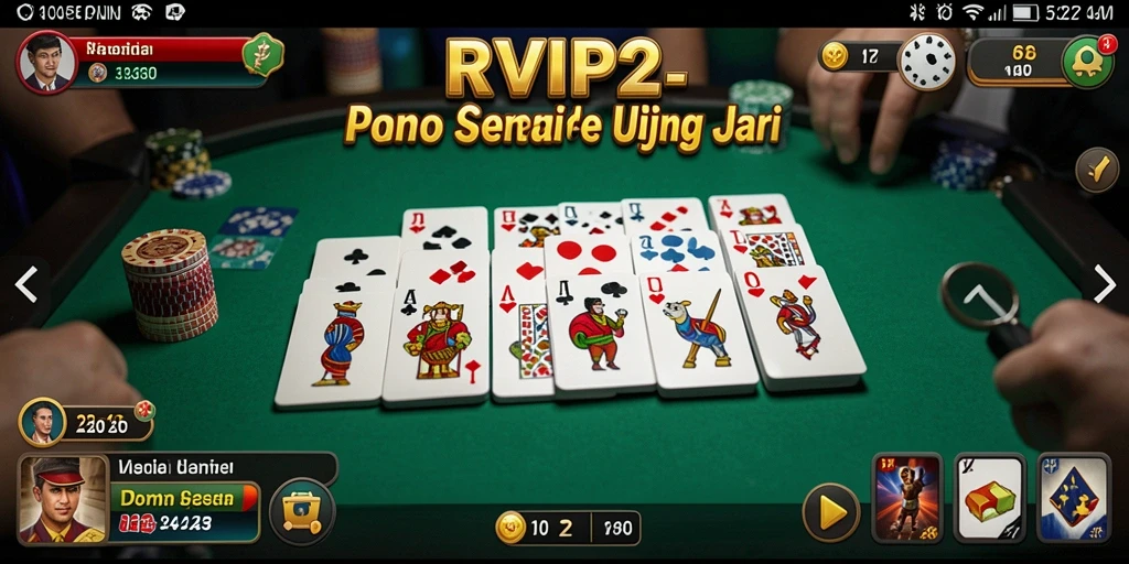 Gameplay seru dan menarik dari RVIP2, permainan domino favorit.
