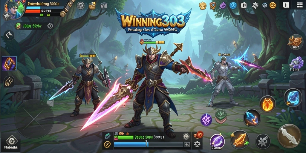 Screenshot gameplay WINNING303 dengan aksi pertarungan mendebarkan.